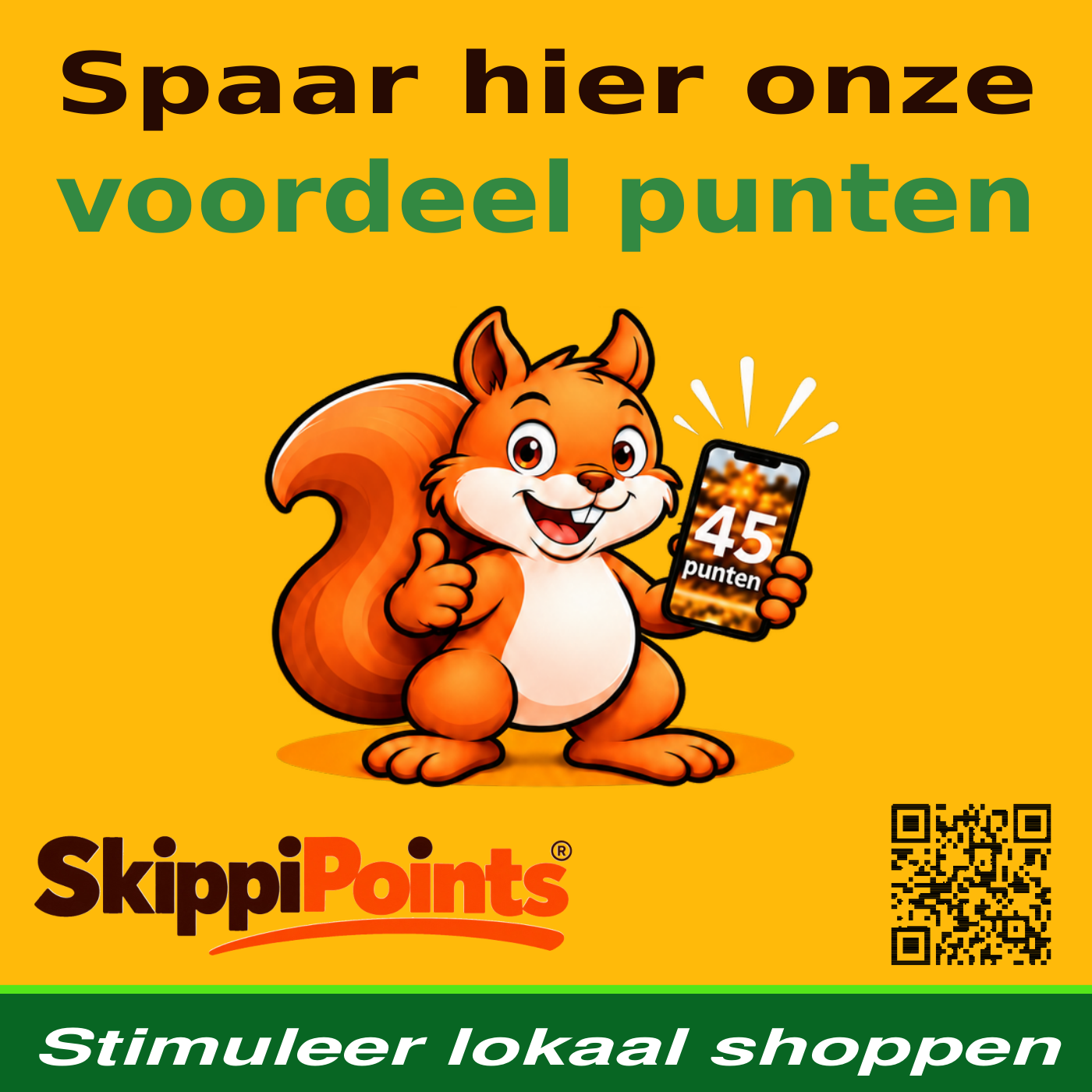 SkippiPoints deursticker: Spaar hier onze voordeelpunten