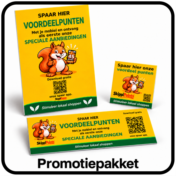 Promotiepakket met balieposter, kassasticker en deursticker